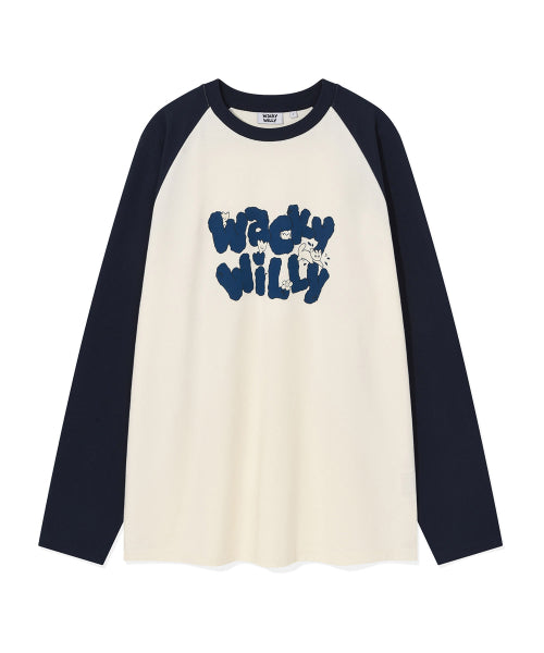 Coloring Raglan Long-Sleeved T-Shirt Cream