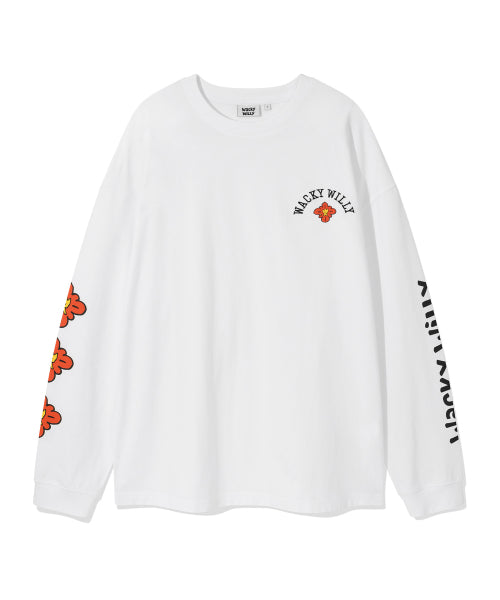Kiki arm graphic long-sleeve white