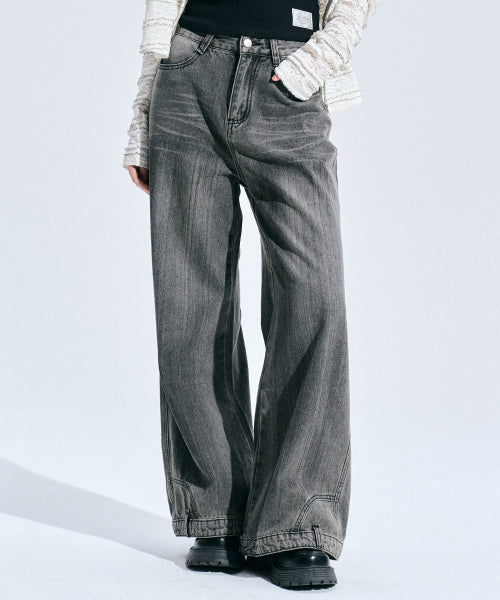 Destin Washing Wide Pants [B/DENIM]