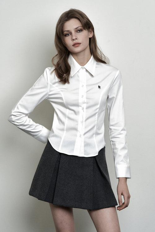Plain SNJ Basic Shirt White