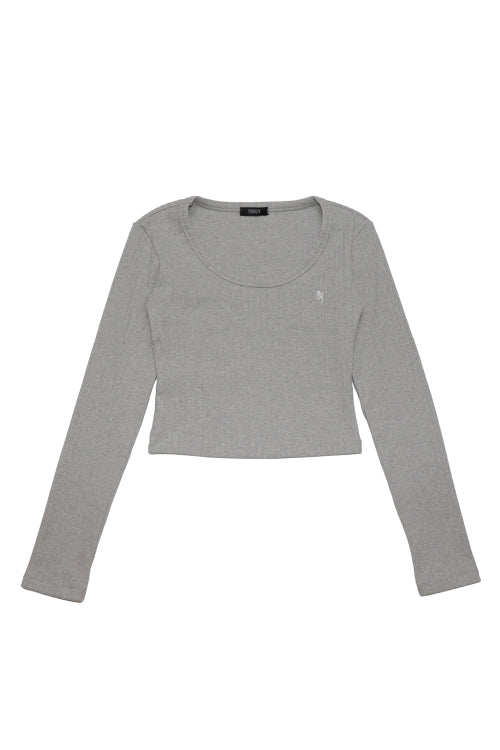 Wood Rib Long Sleeve Melange