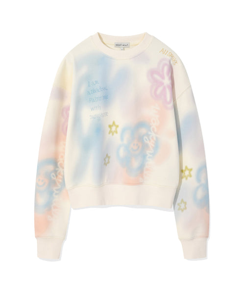 Women's Spray Graphic Crop Sweatshirt Patterns