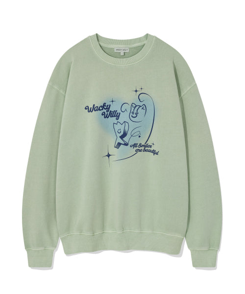 Kiki Leo hug graphic sweatshirt mint