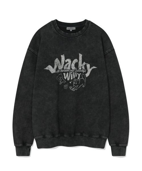 Kiki Leo typo Graphic sweatshirt Charcoal