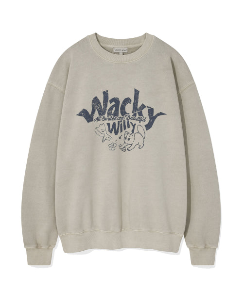 Kiki Leo typo graphic sweatshirt Ekru