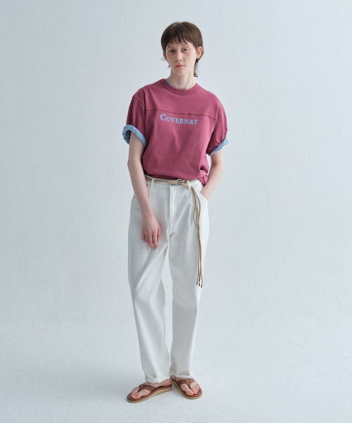 SEMI WIDE-FIT WASHING DENIM PANTS