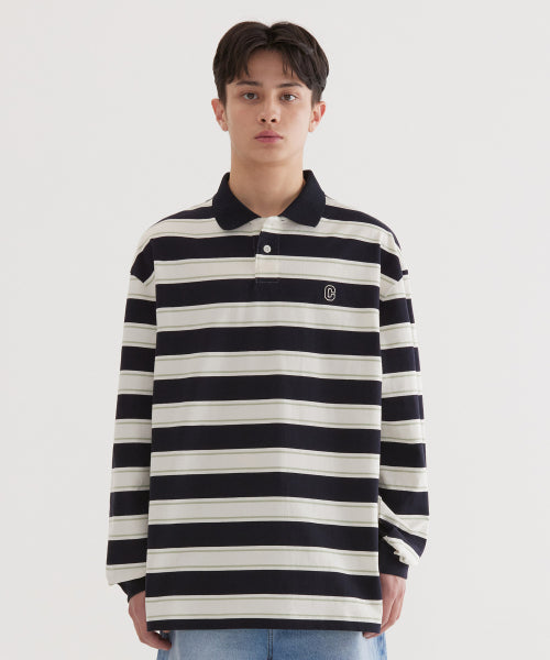 STRIPE COLLAR LONG SLEEVE