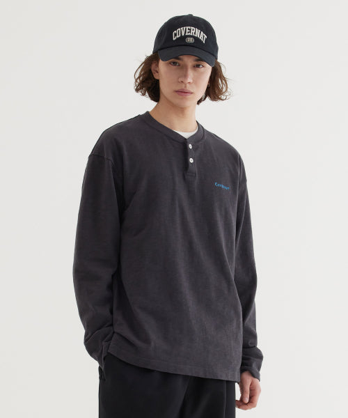 HENLEY NECK LONG SLEEVE