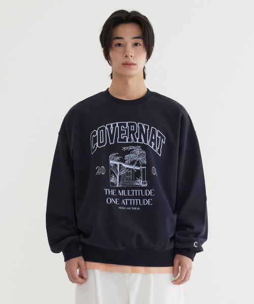 PALM TREE GRAPHIC SWEATSHIRT