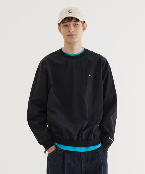 WOVEN UTILITY SWEATSHIRT