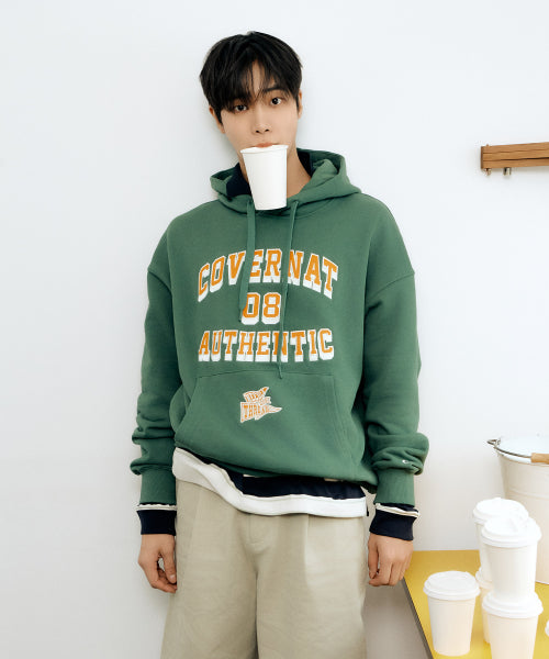 FLAG ARCH LOGO OVER-FIT HOODIE