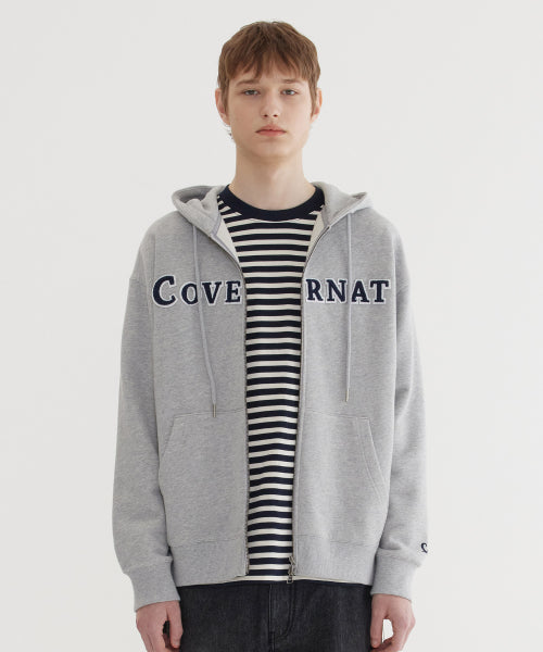 AUTHENTIC LOGO ZIP-UP HOODIE