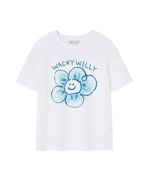 Women's Big Lily Graphic Short-Sleeved T-Shirt White