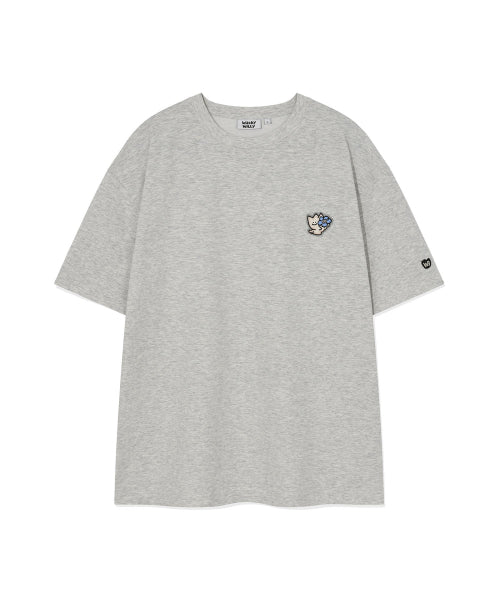 Kiki Double Wappen Short Sleeve T-shirt Gray