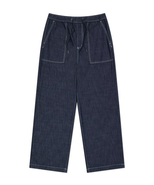 Easy denim pants blue