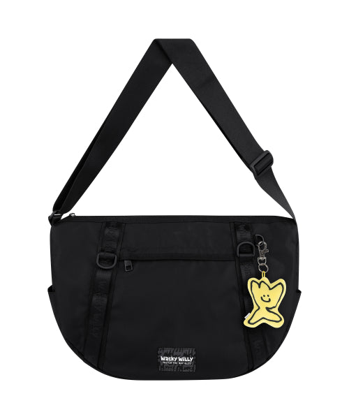 [25SS] Corduroy Webbing Crossbag Black