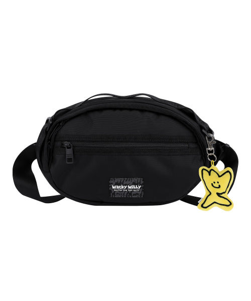 [25SS] Corduroy Webbing Sling Bag Black