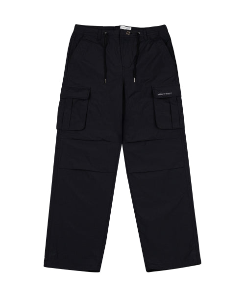 Women's Nylon Parasuit Pants Black