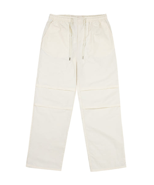 Women's nylon banding pants cream