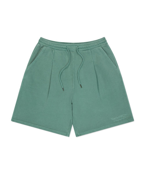 Pigment Washing Sweat Shorts Green