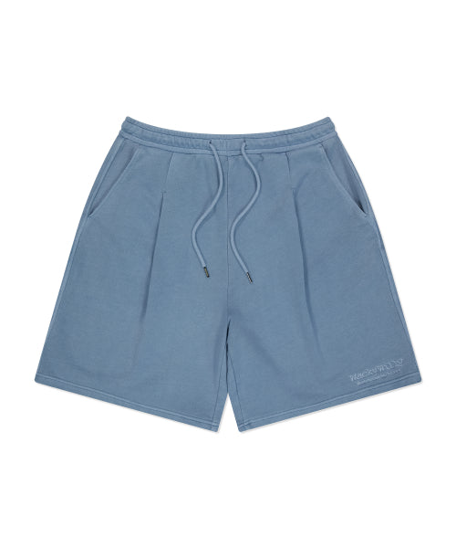 Pigment Washing Sweat Shorts Blue