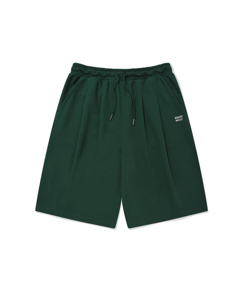 Two-tuck Bermuda Sweat Shorts Green