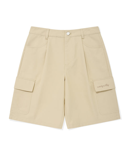 Women's Cotton Cargo Shorts Beige