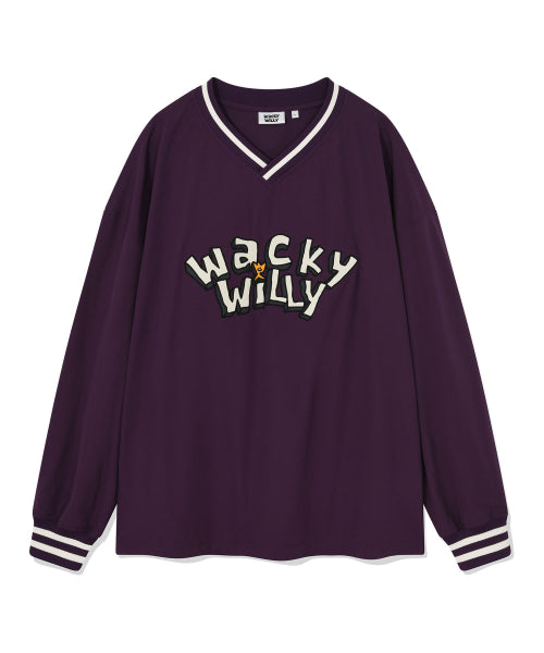typo Hwaseom Long Sleeve T-Shirt Purple