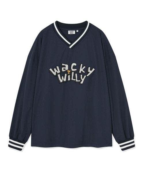typo Hwaseom Long Sleeve T-Shirt Navy