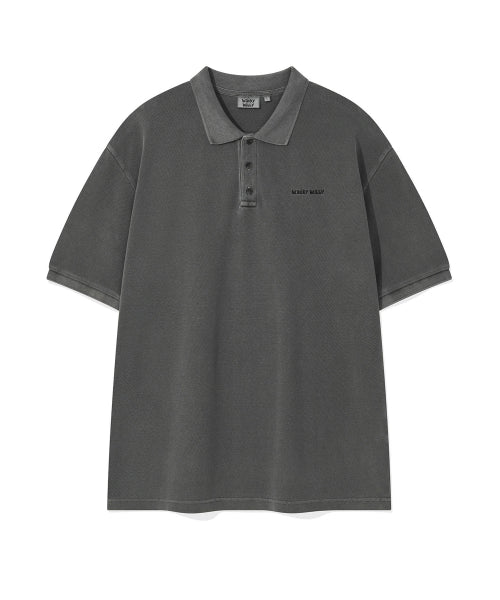 Pigment Dining Collar T-Shirt Charcoal