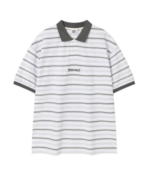 Stripe Collar T-Shirt White