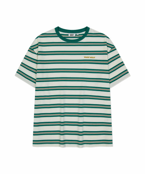 Multi Stripe Short Sleeve T-Shirt Green