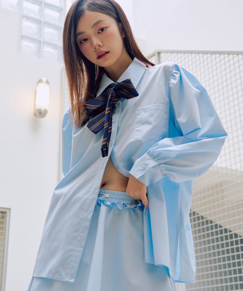 Giselle Puff Shirt [BLUE]