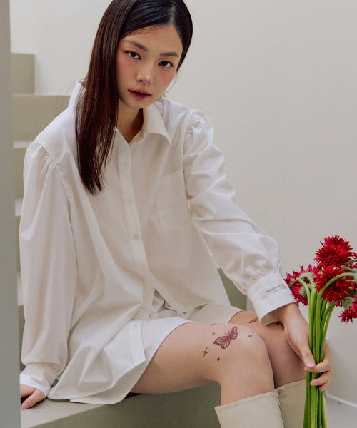 Giselle Puff Shirt [WHITE]