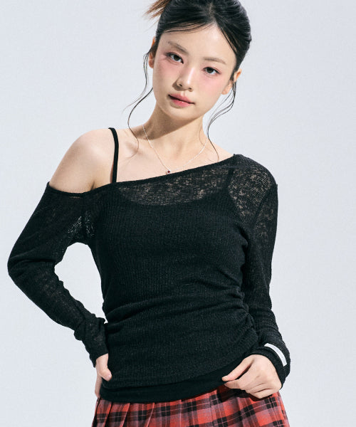 Sherry Layered Knit [BLACK]