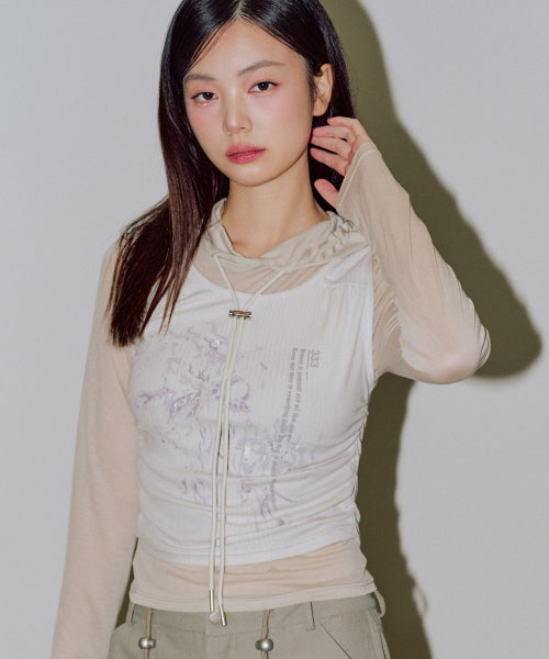 Sakura Best Layered Hood [KHAKI]