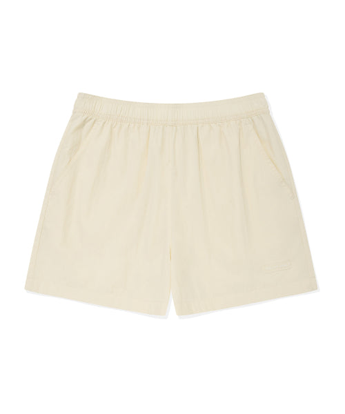 Women's nylon banding shorts cream