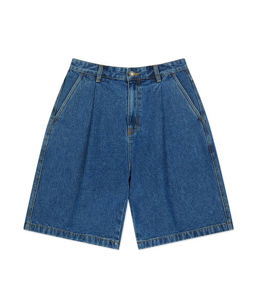 Bermuda denim shorts. Indigo