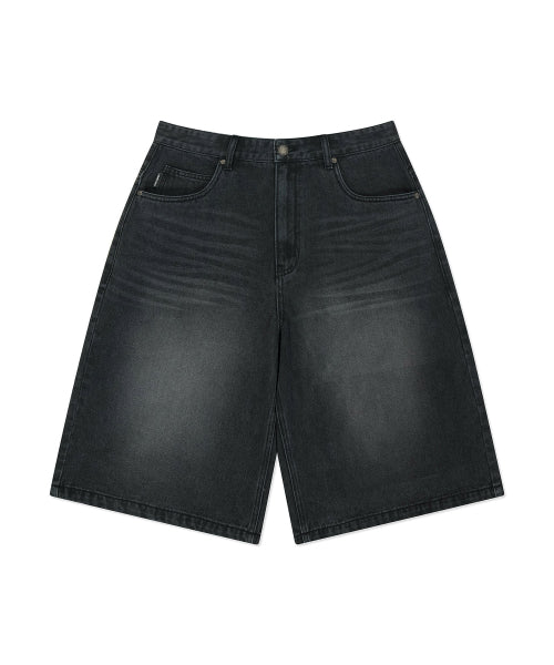 Bermuda denim middle pants black