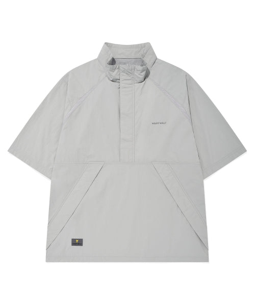 Half Sleeve Anorak Jumper Gray