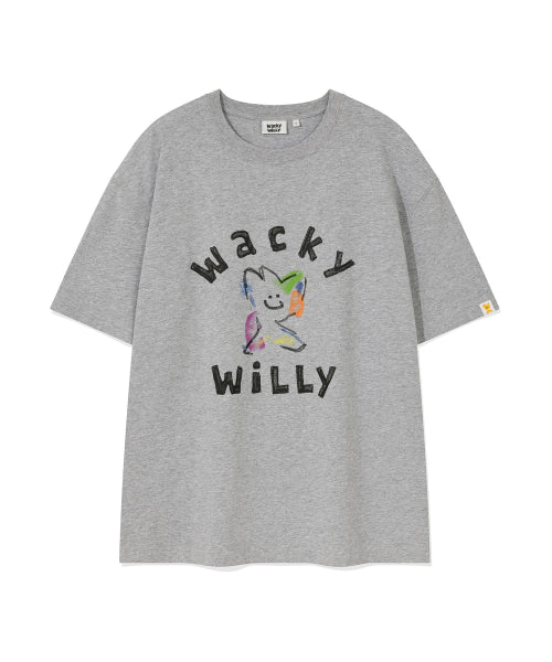 Big Khaki Graphic Short-sleeved T-shirt Gray