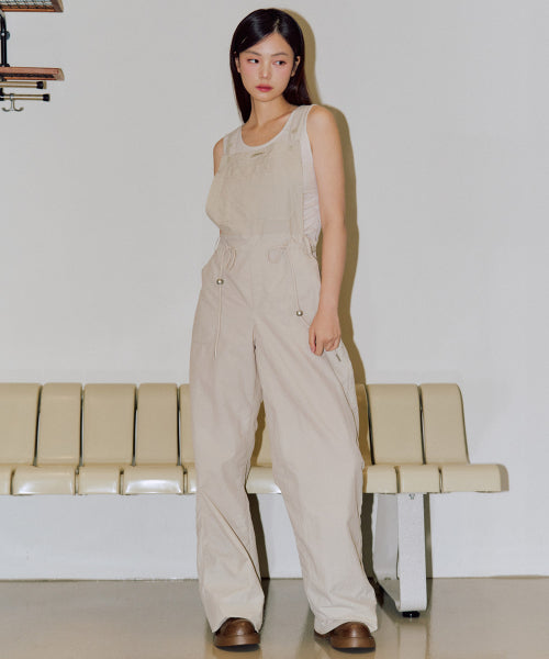 Megan Nylon Overall Pants [BEIGE]