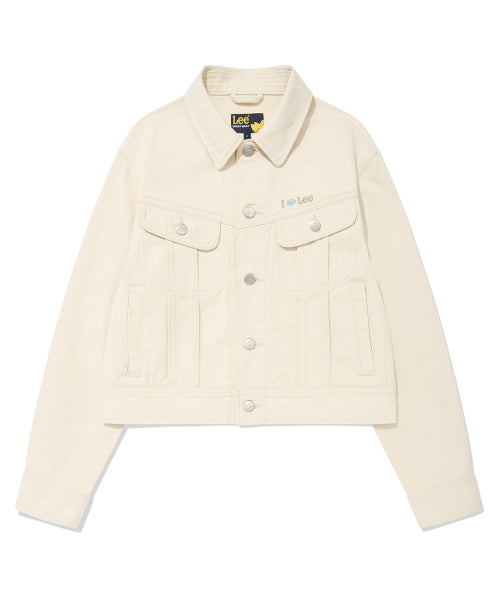 [Waki willi x Lee] Women's denim jacket cream