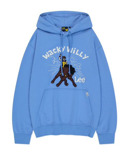 [Waki willi x Lee] Graphic hoodi blue