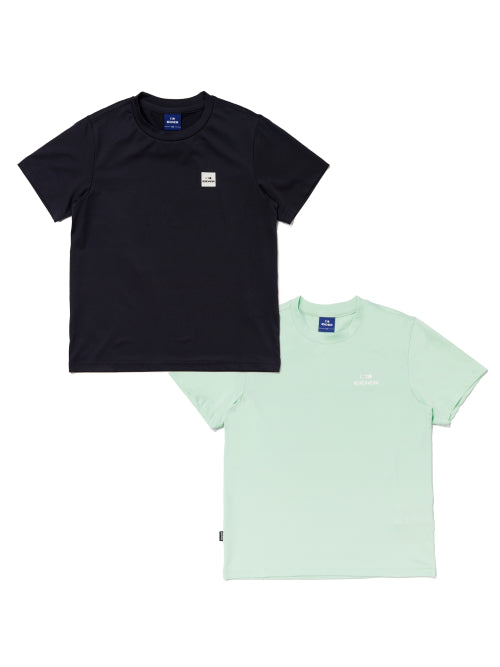 POP ON KIDS UNI Basic Short-Sleeved T-shirt_APPLE GREEN