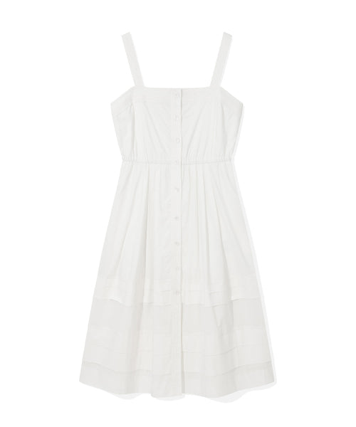 Women's Cotton Sleeveless Dress White
