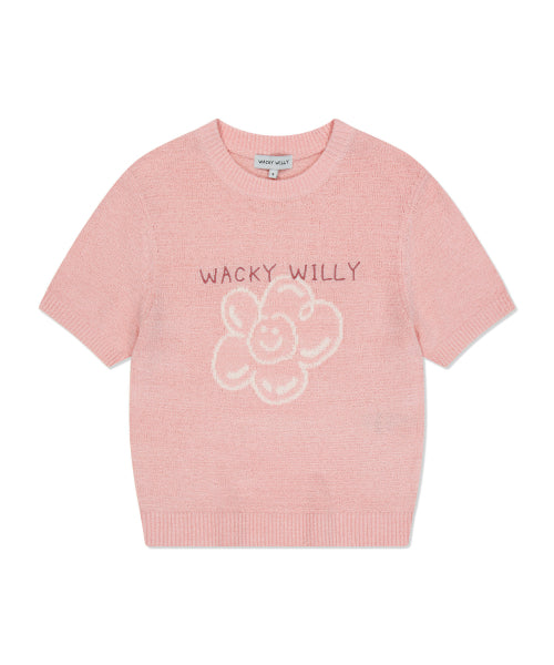 Women's Lily Graphic Short-Sleeved Knit Pink