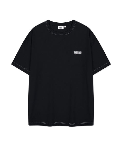 Waki typo island short-sleeved T-shirt black