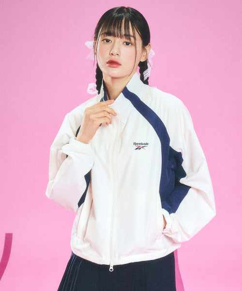 일립스 크롭 윈드 브레이커 (W) - 화이트:네이비