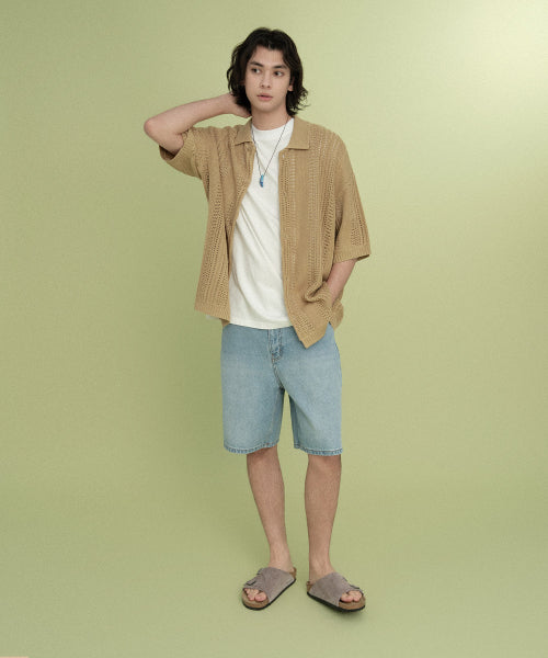 REGULAR-FIT DENIM SHORTS